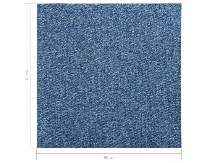 Sonata Килимни плочки за под, 20 бр, 5 м², 50x50 см, сини