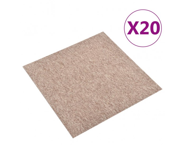 Sonata Килимни плочки за под, 20 бр, 5 м², 50x50 см, бежови