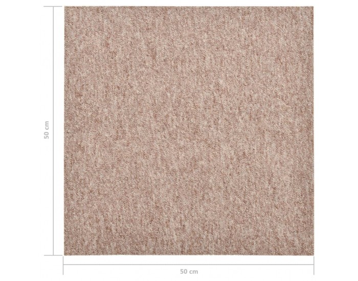 Sonata Килимни плочки за под, 20 бр, 5 м², 50x50 см, бежови