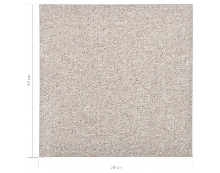 Sonata Килимни плочки за под, 20 бр, 5 м², 50x50 см, светлобежови
