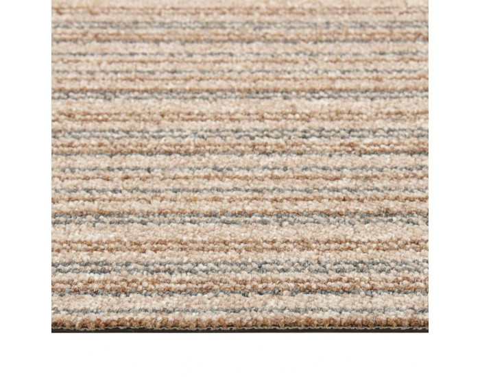 Sonata Килимни плочки за под, 20 бр, 5 м², 50x50 см, бежови ивици