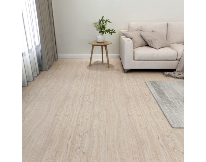 Sonata Самозалепващи подови дъски, 55 бр, PVC, 5,11 м², светлокафяви