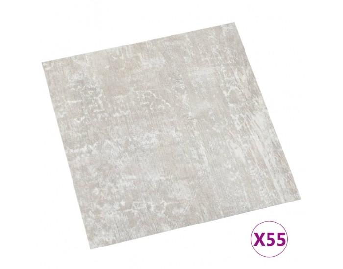 Sonata Самозалепващи подови дъски, 55 бр, PVC, 5,11 м², светлосиви