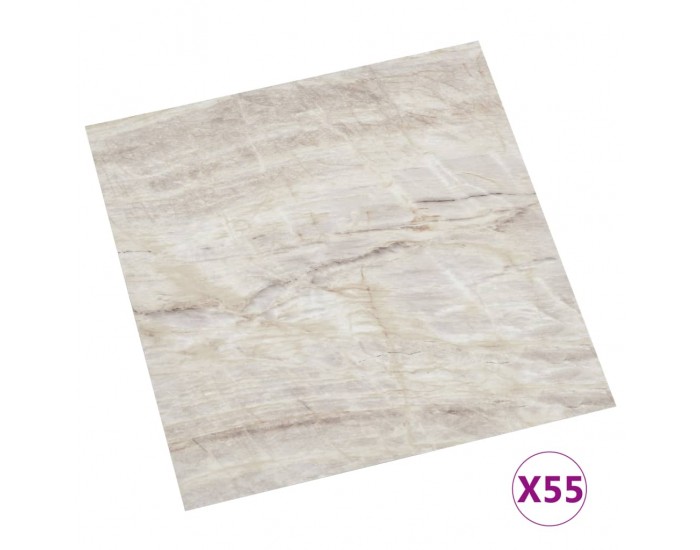 Sonata Самозалепващи подови дъски, 55 бр, PVC, 5,11 м², бежови