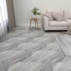 Sonata Самозалепващи подови дъски, 55 бр, PVC, 5,11 м², сиви на ивици - Materiale pentru decorațiuni