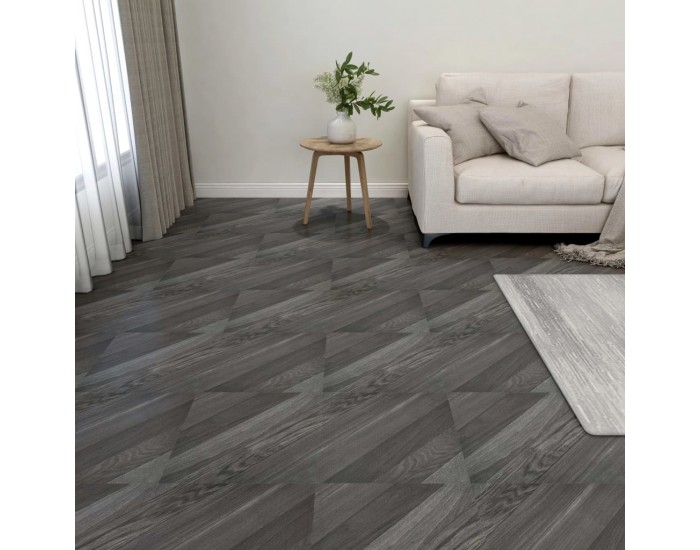 Sonata Самозалепващи подови дъски, 55 бр, PVC, 5,11 м², сиви на ивици