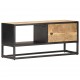 Sonata TV шкаф с резбована врата, 90x30x40 см, грубо мангово дърво