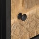 Sonata TV шкаф с резбована врата, 90x30x40 см, грубо мангово дърво