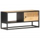 Sonata TV шкаф с резбована врата, 90x30x40 см, грубо мангово дърво