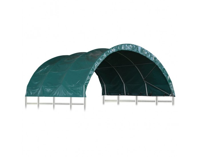 Sonata Навес за животни, PVC, 3,7x3,7 м, зелен