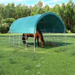 Sonata Навес за животни, PVC, 3,7x3,7 м, зелен - Animale de companie