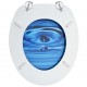 Sonata WC тоалетни седалки с капак, 2 бр, МДФ, дизайн сини водни капки