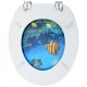 Sonata WC тоалетни седалки с капак, 2 бр, МДФ, дизайн океански пейзаж