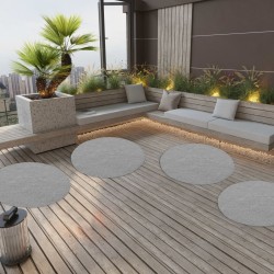 Sonata Изкуствена трева с шипове, диаметър 130 см, сива, кръгла - Construcții de exterior