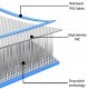 Sonata Надуваем дюшек за гимнастика с помпа, 400x100x20 см, PVC, син