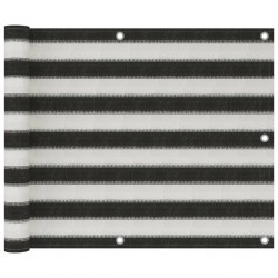 Sonata Балконски параван, HDPE, 75x500 см, антрацит и бяло - Garduri