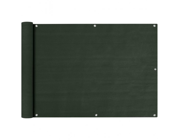 Sonata Балконски параван, тъмнозелен, 75x600 см, HDPE