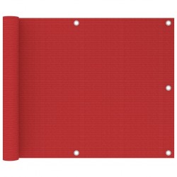 Sonata Балконски параван, червен, 75x500 см, HDPE - Garduri
