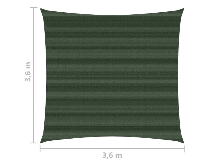 Sonata Платно-сенник, 160 г/м², тъмнозелено, 3,6x3,6 м, HDPE