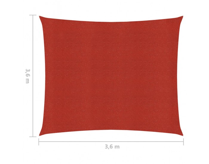 Sonata Платно-сенник, 160 г/м², червено, 3,6x3,6 м, HDPE