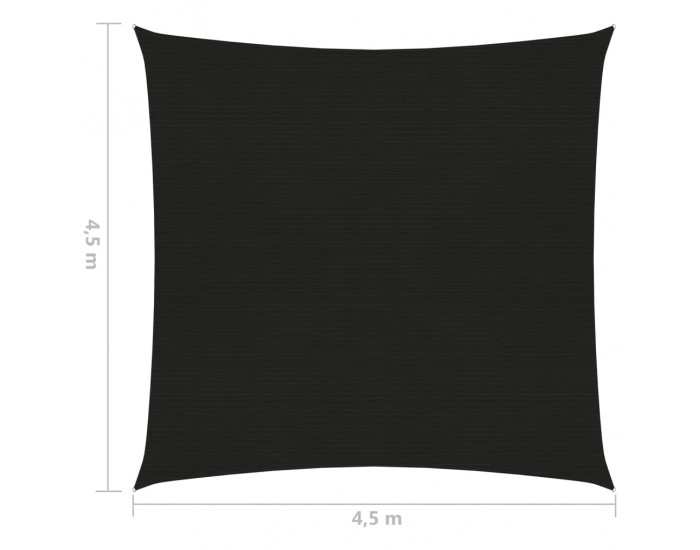 Sonata Платно-сенник, 160 г/м², черно, 4,5x4,5 м, HDPE