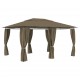 Sonata Градинска шатра със завеси, 4x3 м, таупе, 180 г/м²