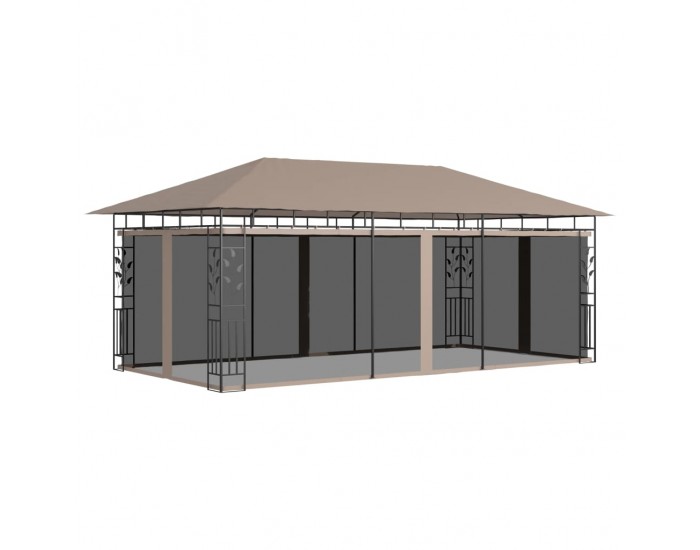 Sonata Шатра с мрежа против комари, 6x3x2,73 м, таупе, 180 г/м²