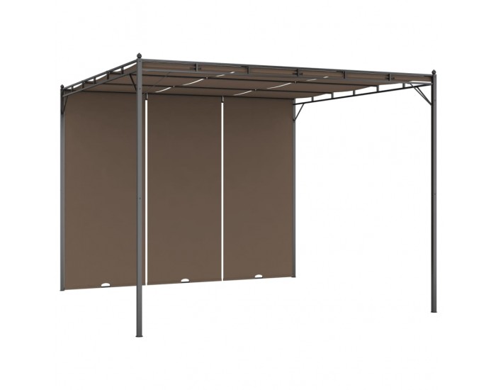 Sonata Градинска шатра със странична завеса, 3x3x2,25 м, таупе