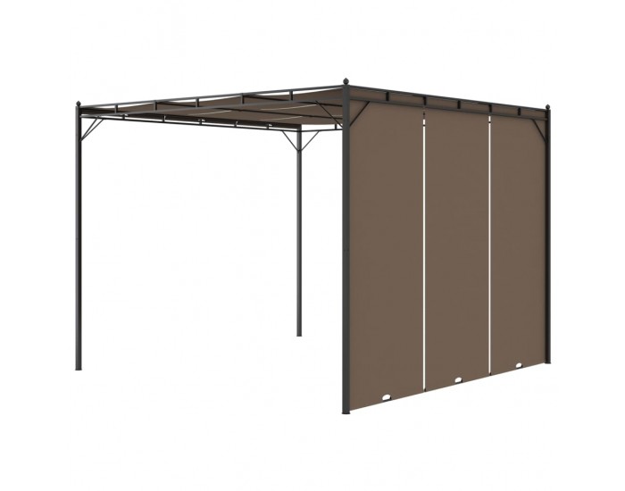 Sonata Градинска шатра със странична завеса, 3x3x2,25 м, таупе