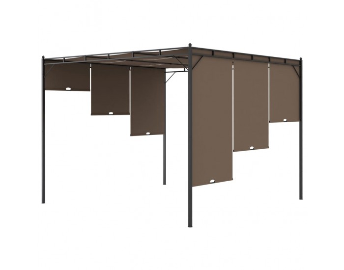 Sonata Градинска шатра със странична завеса, 3x3x2,25 м, таупе