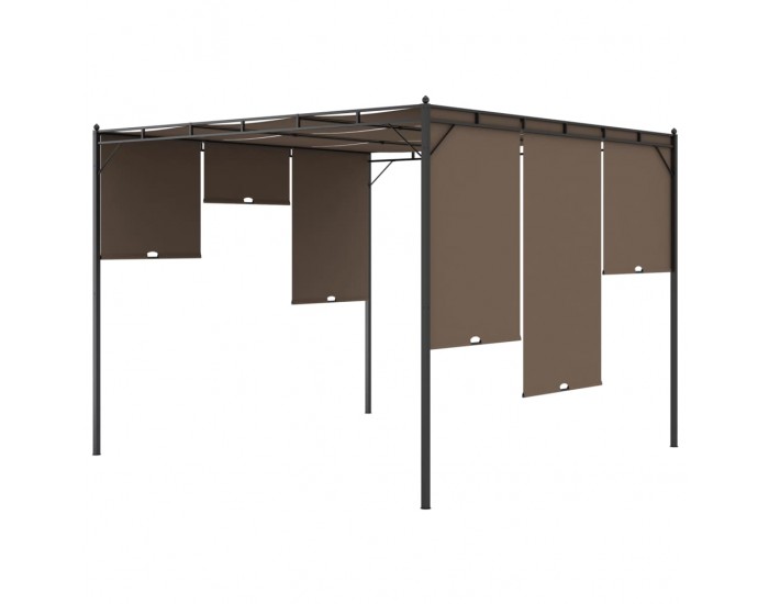 Sonata Градинска шатра със странична завеса, 3x3x2,25 м, таупе