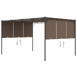 Sonata Градинска шатра със странична завеса, 4x3x2,25 м, таупе - Construcții de exterior