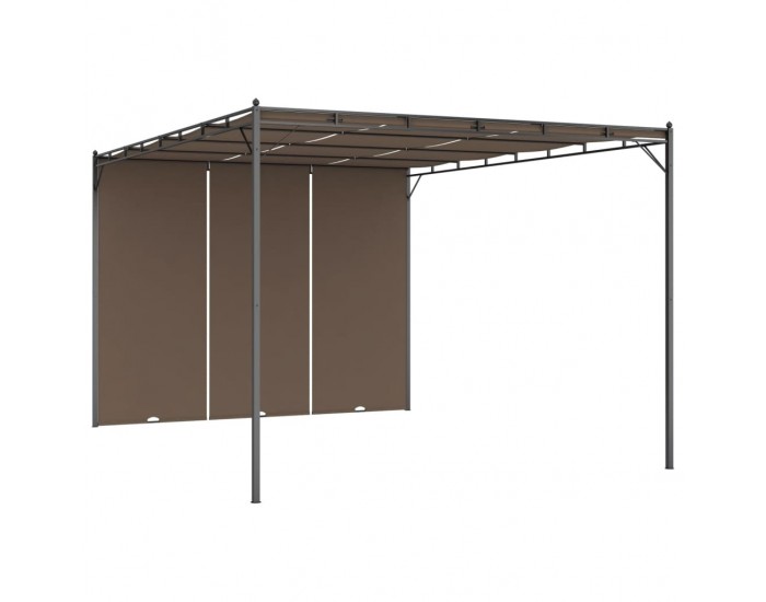 Sonata Градинска шатра със странична завеса, 4x3x2,25 м, таупе