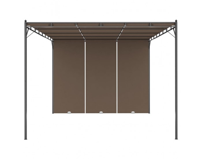 Sonata Градинска шатра със странична завеса, 4x3x2,25 м, таупе
