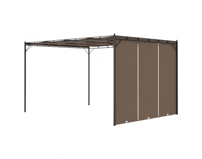 Sonata Градинска шатра със странична завеса, 4x3x2,25 м, таупе