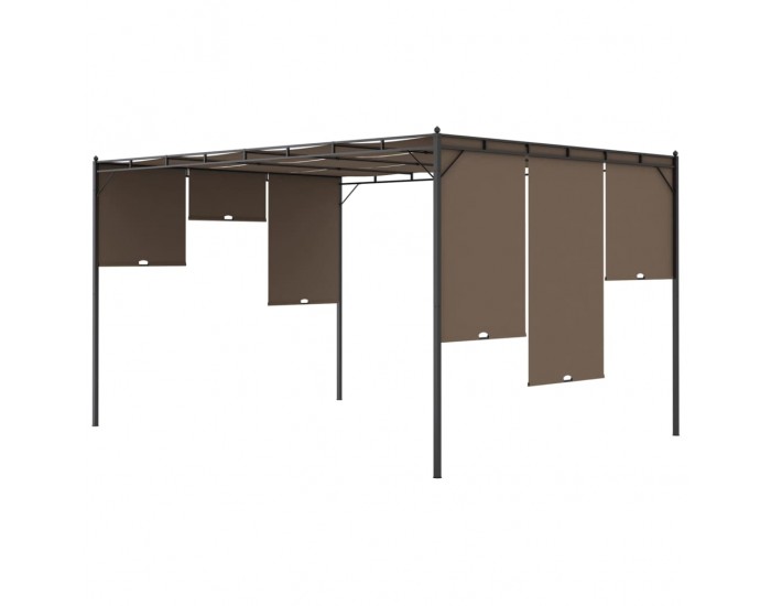 Sonata Градинска шатра със странична завеса, 4x3x2,25 м, таупе