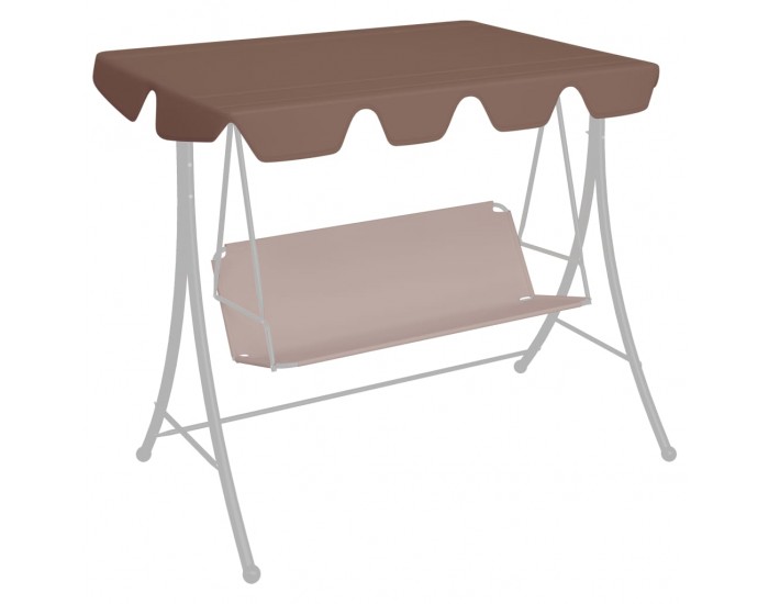 Sonata Резервен покрив за градинска люлка, кафяв, 192x147 cм, 270 г/м²