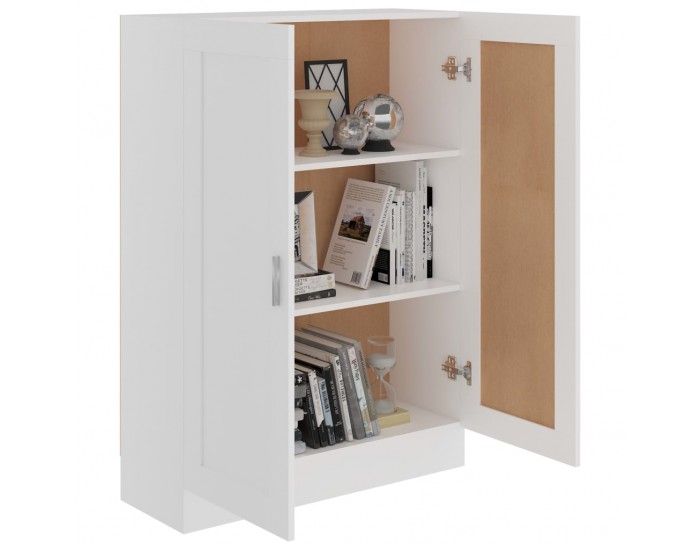 Sonata Шкаф за книги, бял, 82,5x30,5x115 см, ПДЧ
