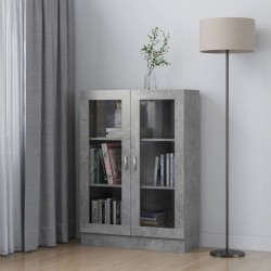 Sonata Шкаф витрина, бетонно сив, 82,5x30,5x115 см, ПДЧ - Corpuri, vitrine, biblioteci modulare