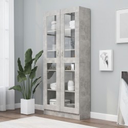 Sonata Шкаф витрина, бетонно сив, 82,5x30,5x185,5 см, ПДЧ - Corpuri, vitrine, biblioteci modulare