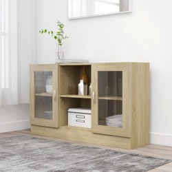 Sonata Шкаф витрина, дъб сонома, 120x30,5x70 см, ПДЧ - Corpuri, vitrine, biblioteci modulare