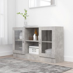 Sonata Шкаф витрина, бетонно сив, 120x30,5x70 см, ПДЧ - Corpuri, vitrine, biblioteci modulare