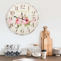 Sonata Винтидж стенен часовник Цветя, 60 см - Decorațiuni