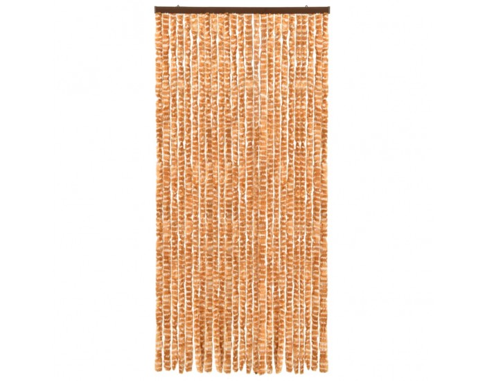 Sonata Завеса против насекоми, охра и бяло, 100x220 см, шенил