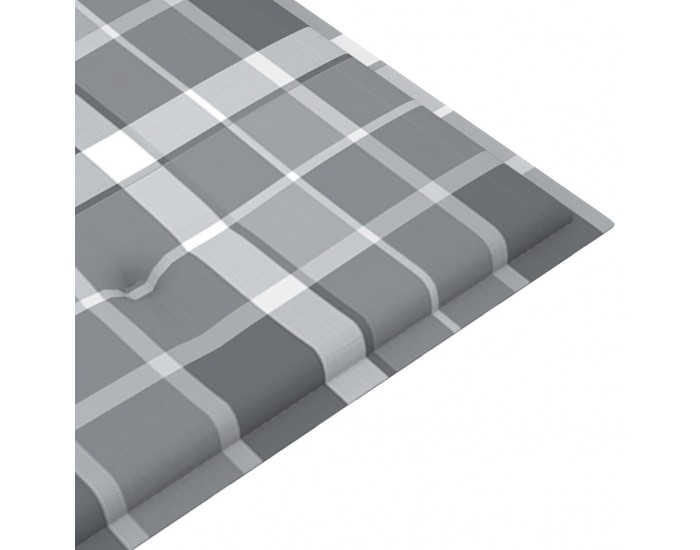 Sonata Възглавница за градинска пейка сиво каре 150x50x4 см плат