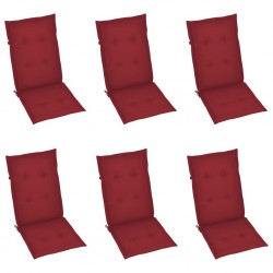 Sonata Възглавници за градински столове 6 бр виненочервени 120x50x4 см - Scaune de grădină