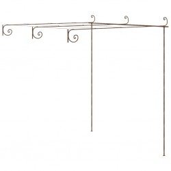 Sonata Градинска арка за рози, антично кафяво, 3x3x2,5 м, желязо - Construcții de exterior