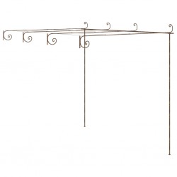 Sonata Градинска арка за рози, антично кафяво, 4x3x2,5 м, желязо - Construcții de exterior