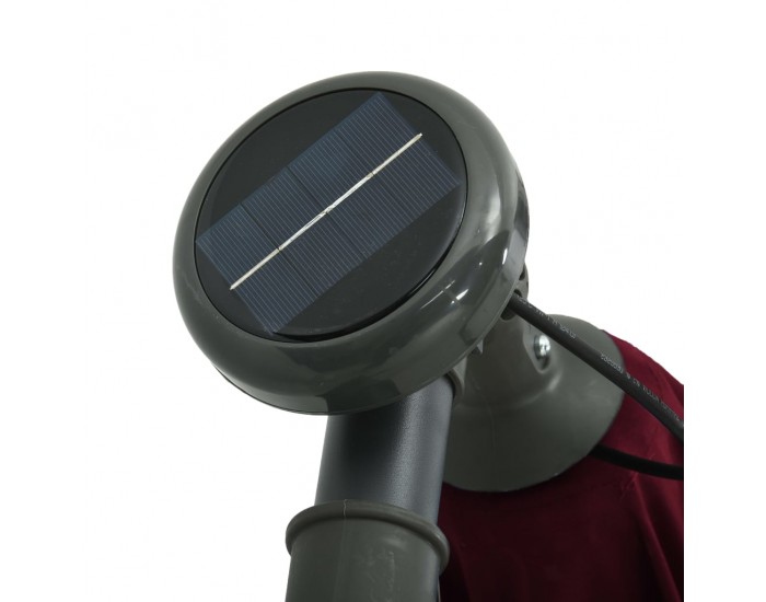 Sonata Градински чадър с LED осветление стоманен прът виненочервен