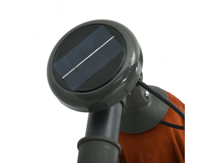 Sonata Градински чадър с LED осветление стоманен прът цвят теракота